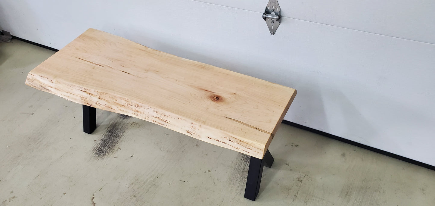 Live Edge Maple Bench