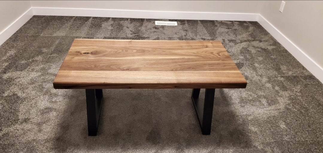 Modern walnut coffee table