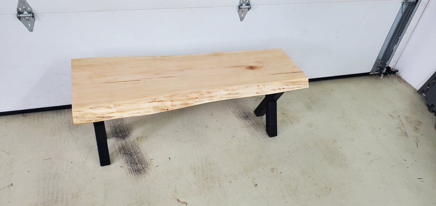 Live Edge Maple Bench